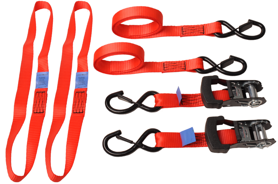 Aanhangwagendirect Universele spanbanden voor motor transport 180 cm - 350 kg