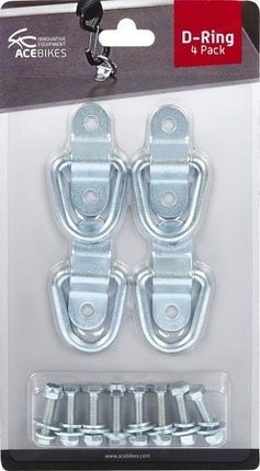 Acebikes Premium D-ringen van Acebikes - verpakt in blister - inclusief bevestigingsmaterialen