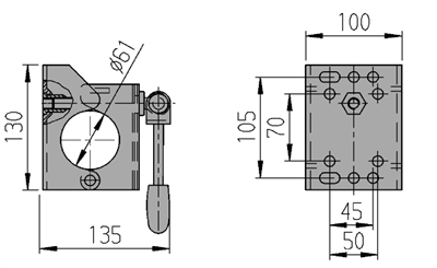 AL-KO AL-KO neuswielklem geschikt voor 60 mm neuswiel - 500 kg maximale belasting