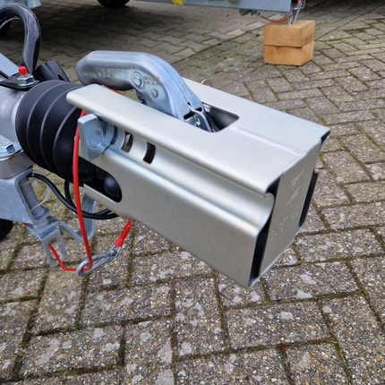 Albe Disselslot koker Albe - premium - zilver - staal - incl. RVS discusslot met 2 sleutels