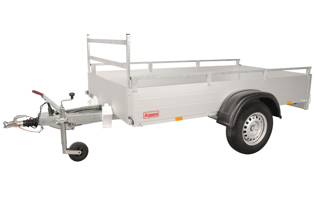 Anssems Anssems GTB 1200 R bakwagen - 1200 kg bruto laadvermogen - 251x126 cm laadoppervlak - geremd - inclusief reling en voorrek