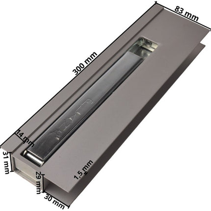 Anssems Zijbordsluiting 300 mm Alu Links ( type Anssems GT )