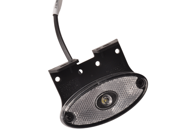 Aspock Aspock Flatpoint 2 - witte markeringslamp - 50 cm DC kabel - LED - op houder