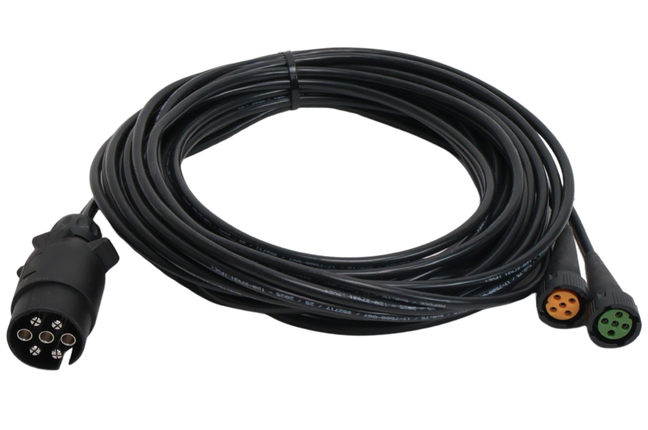 Aspock Aspöck hoofdkabel - 7 meter - 7 polig - 2x 5 polige connector