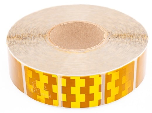 Avery 50 meter reflecterende tape voor zachte ondergrond - oranje/geel