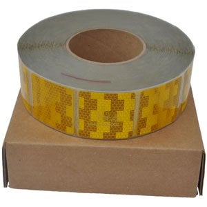 Avery 50 meter reflecterende tape voor zachte ondergrond - oranje/geel