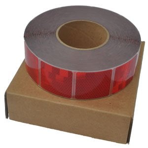 Avery 50 meter reflecterende tape voor zachte ondergrond - rood