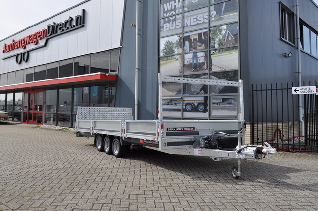 Brian James Brian James Cargo Connect machinetransporter - 500x215 cm laadoppervlakte- 3500 kg bruto laadvermogen - tridemasser - hydraulisch kantelbaar
