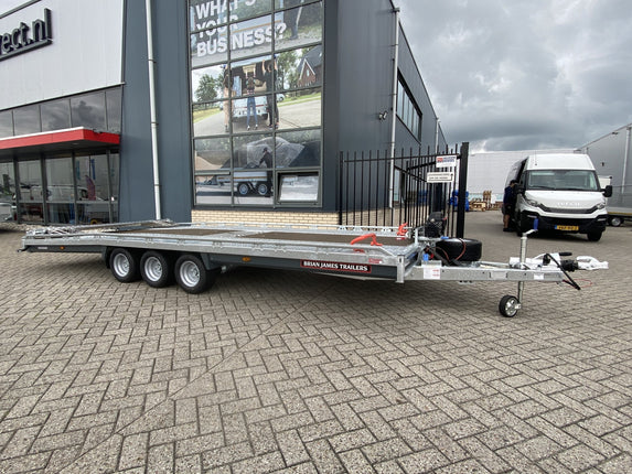 Brian James Brian James T autotransporter - 550x224 cm laadoppervlakte -3500 kg bruto laadvermogen - hydraulisch kantelbaar met oprijklep