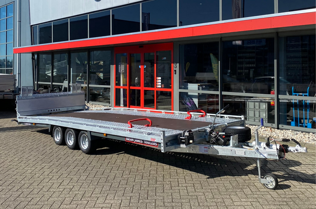 Brian James Brian James T6 autotransporter - 500x210 cm laadoppervlakte -3500 kg bruto laadvermogen - hydraulisch kantelbaar met oprijklep