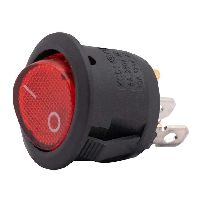 Cantonal 1-polige inbouw wipschakelaar aan-uit - met controlelampje