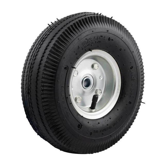 Cantonal 3.50-4 steekwagenwiel - luchtband en stalen velg - 75 kg maximale belasting - 16 mm asgat/naafdiameter - inclusief kogellager