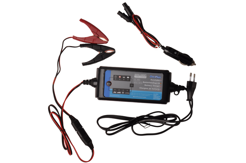 Cantonal Acculader 6V/12V 2-4AMP 9-staps  laadcyclus