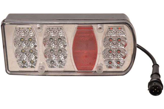 Cantonal Achterlicht Aspöck connector 228x100x53 mm - volledig LED en Plug&Play - rechts