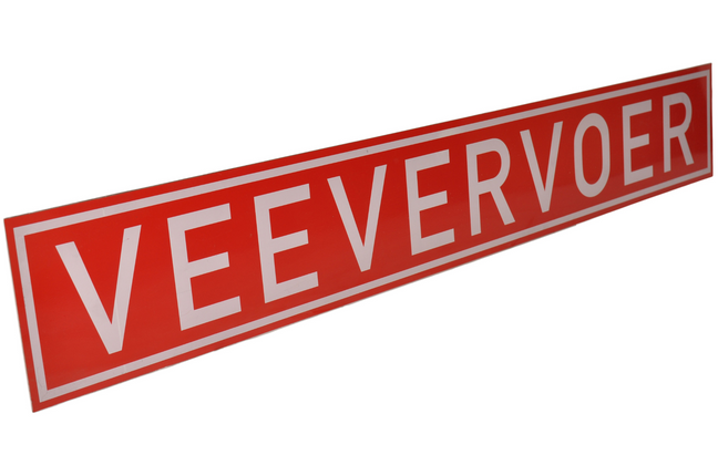 Cantonal Aluminium bord veevervoer - 680x115 mm