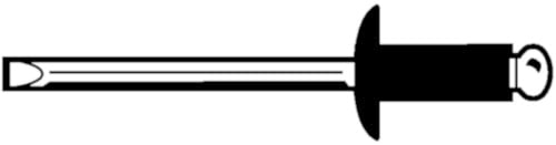 Cantonal Aluminium platbolkop blindklinknagel - popnagel - 6 x 26 mm - klembereik 17 - 20 mm - 3900 N - per 10 stuks