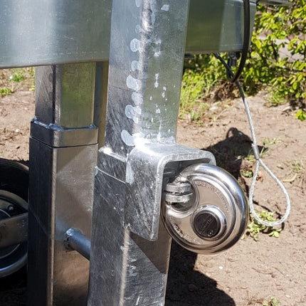 Cantonal Anti diefstal parkeerpaal - geschikt voor alle aanhangers met een v-dissel