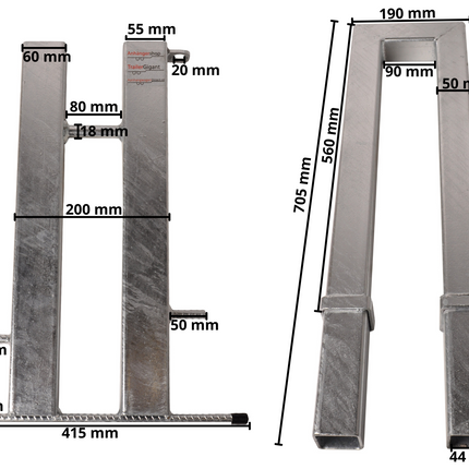 Cantonal Anti diefstal parkeerpaal - geschikt voor alle aanhangers met een v-dissel