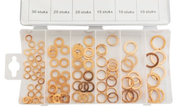 Cantonal Assortiment koperen ringen 110-delig