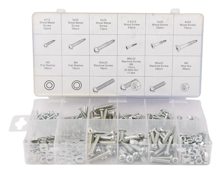 Cantonal Assortiment schroeven, bouten & moeren 347-delig