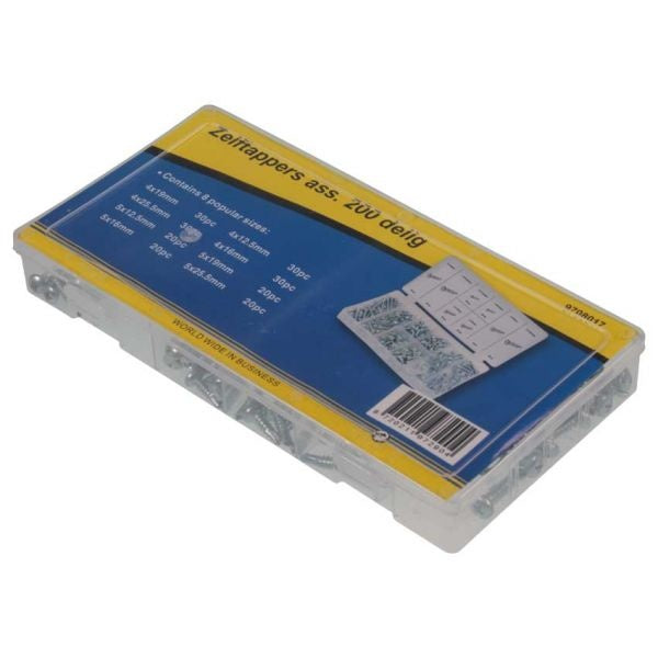 Cantonal Assortiment zelftapschroeven 200 delig