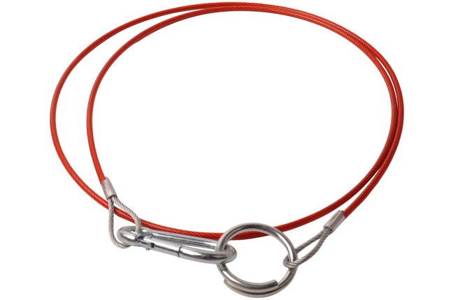 Cantonal Breekkabel 140 cm knijphaak + ring (rood)