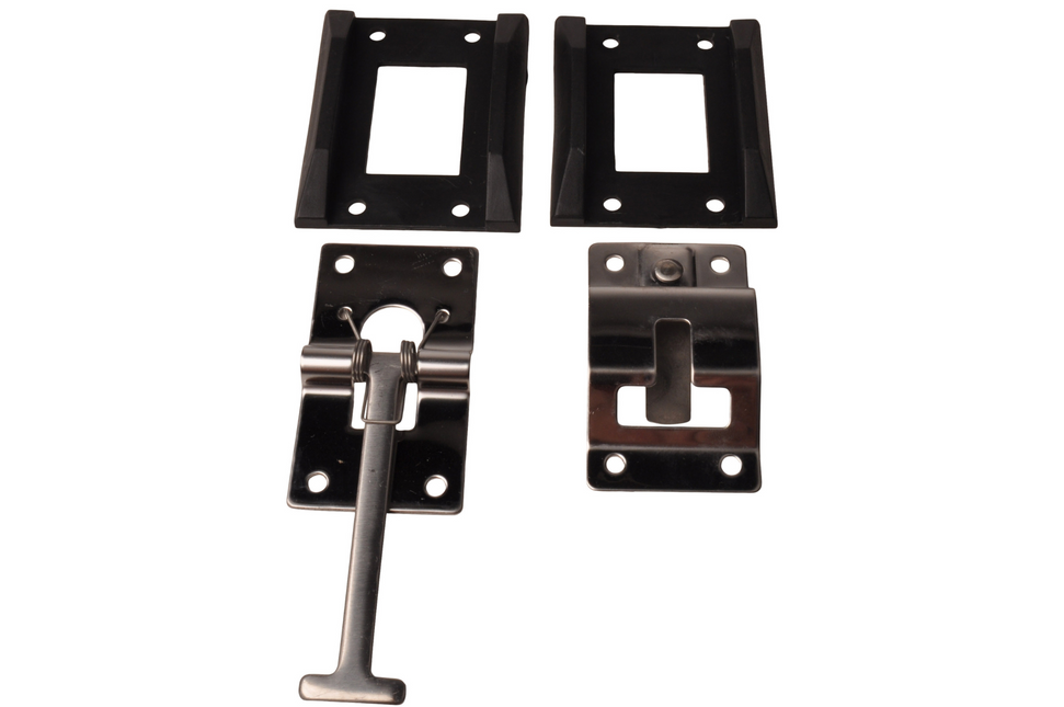 Cantonal Deurvastzetter: T-stuk + opzetstuk gemaakt van RVS materiaal