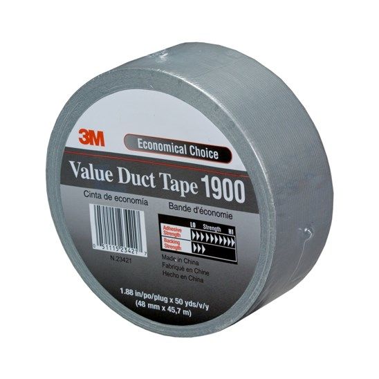 Cantonal DuctTape 3M 1900 Economy 50 mm x 50 meter zilver