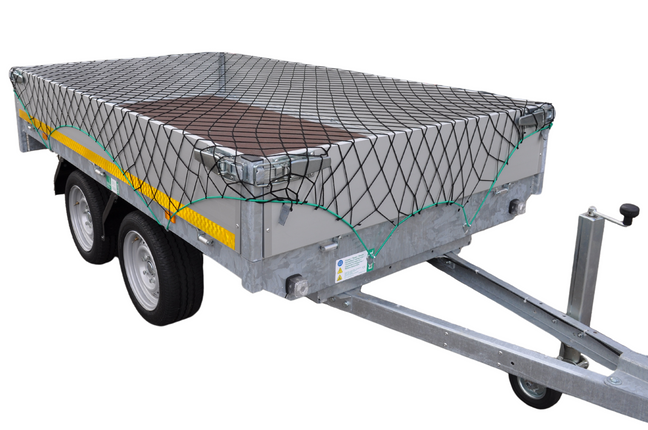 Cantonal Elastisch Aanhangernet - Zwart - 1-2 x 2-3 meter - Rekbaar maasnet - Inclusief elastiek rondom - UV bestendig