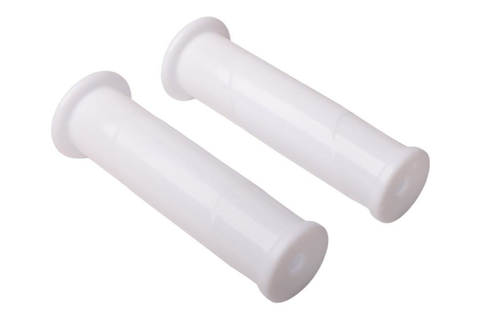 Cantonal Fort witte kruiwagen handvatten - hard rubber - binnen diameter circa 30 mm - set van 2 stuks