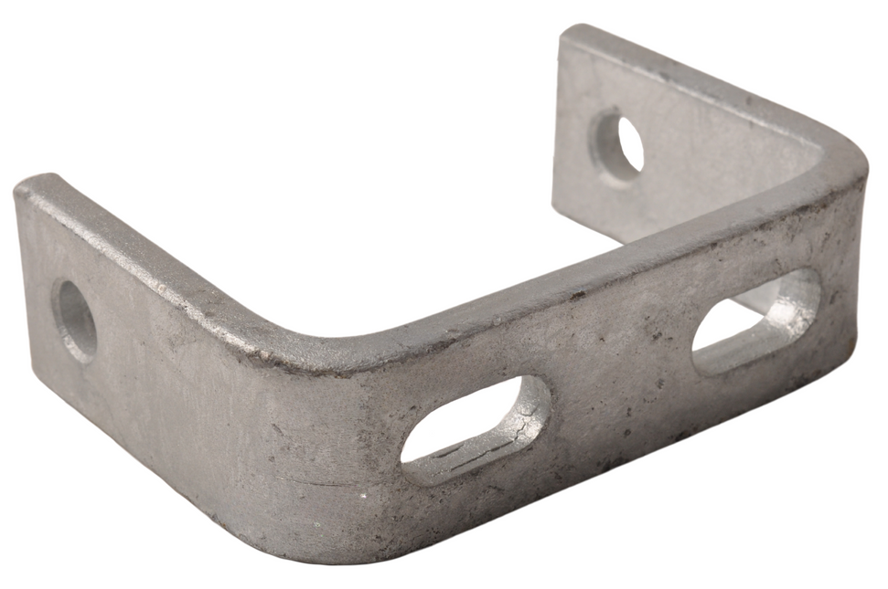 Cantonal Gegalvaniseerde kielrolhouder U-steun - lengte 120 mm - met sleufgaten