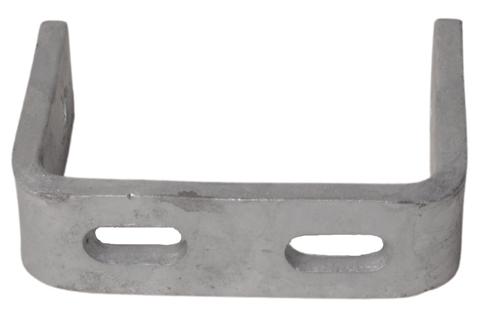 Cantonal Gegalvaniseerde kielrolhouder U-steun - lengte 120 mm - met sleufgaten