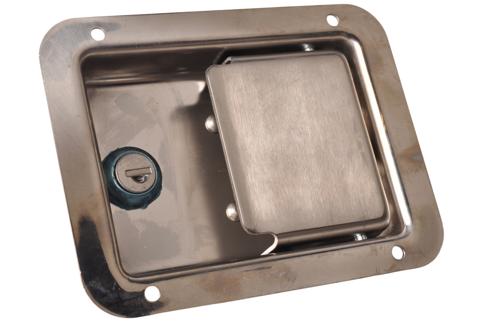 Cantonal Gepolijst Kofferslot RVS - 140x108 mm - inclusief 2 sleutels