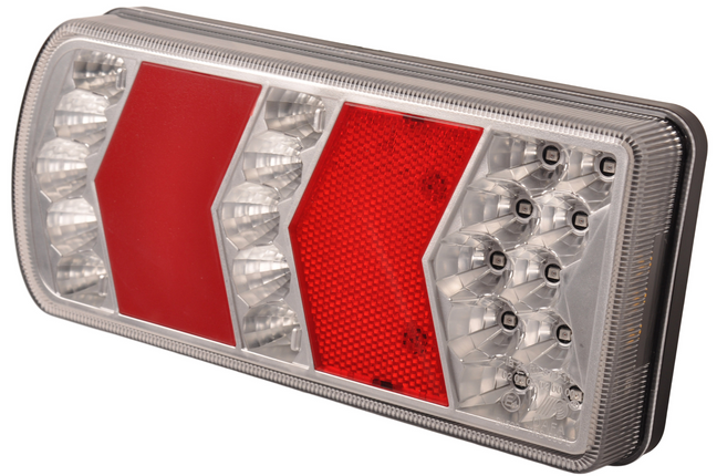 Cantonal Glotrac LED achterlicht links - 230x105x40 mm - inclusief mistlamp en reflector
