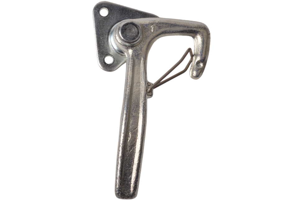 Cantonal Haaksluiting LINKS klein type 1 met veer (kleine bevestigingsplaat)