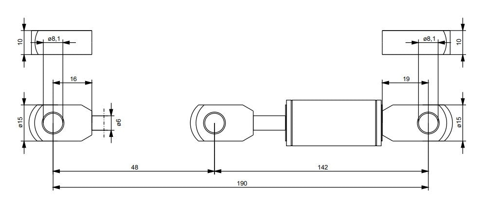 Cantonal Hahn gasveer 300N - 405 mm