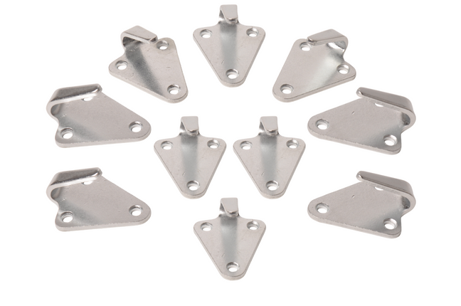 Cantonal Haken voor elastiek of touw - 40x45 mm - 10 stuks