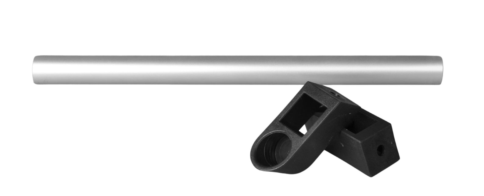 Cantonal Handvat aluminium 300x20 mm - zilver/ zwart