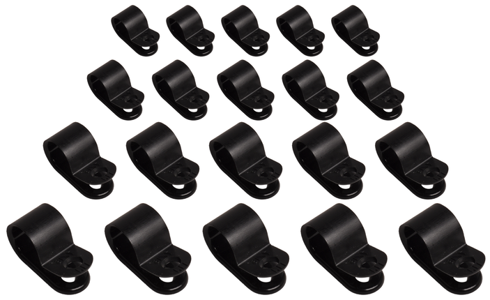 Cantonal Kabelbeugels 11,1 mm zwart voor bevestiging verlichtingskabel - 20 stuks