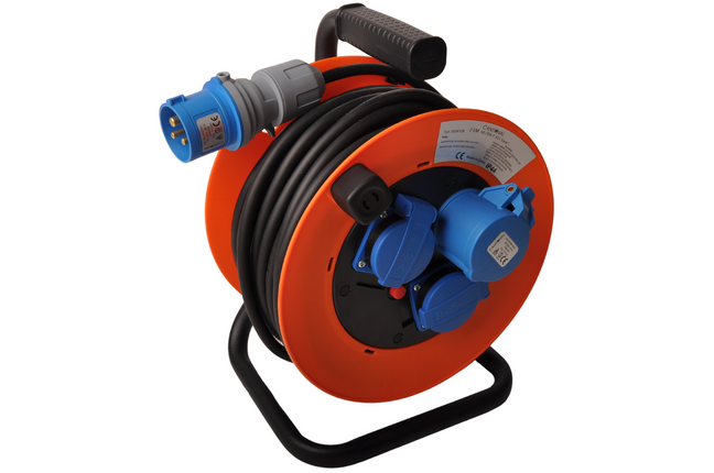 Cantonal Kabelhaspel camping 25 meter - schuko/CEE stekker