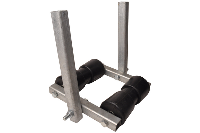 Cantonal Kantelbare kielrol set op koker 30x30 mm - 2 delig