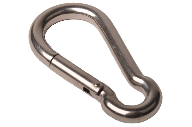 Cantonal Karabijnhaak RVS 100x10 mm - 14 mm oogdiameter