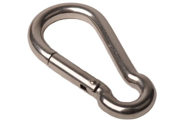 Cantonal Karabijnhaak RVS 100x10 mm - 14 mm oogdiameter