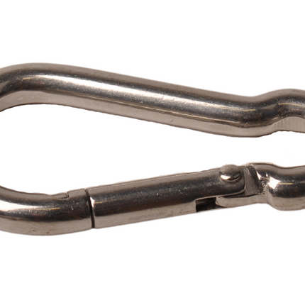 Cantonal Karabijnhaak RVS 60x6 mm - 9 mm oogdiameter