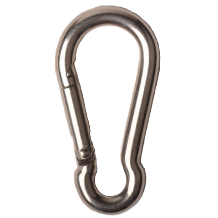 Cantonal Karabijnhaak RVS 60x6 mm - 9 mm oogdiameter