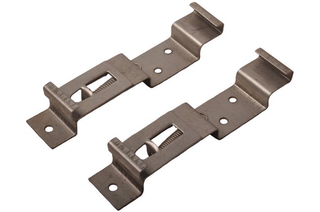 Cantonal Kentekenplaat klemmen voor aanhangers en caravans - RVS (2 stuks)