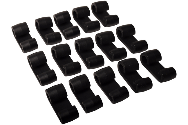 Cantonal Kunststof haaksluitingen voor elastiek 18 mm - 15 stuks