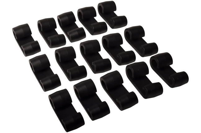 Cantonal Kunststof haaksluitingen voor elastiek 18 mm - 15 stuks