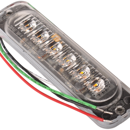 Cantonal LED noodlicht oranje - afmetingen 113x28x9,8 mm - 6 leds