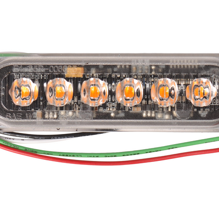 Cantonal LED noodlicht oranje - afmetingen 113x28x9,8 mm - 6 leds